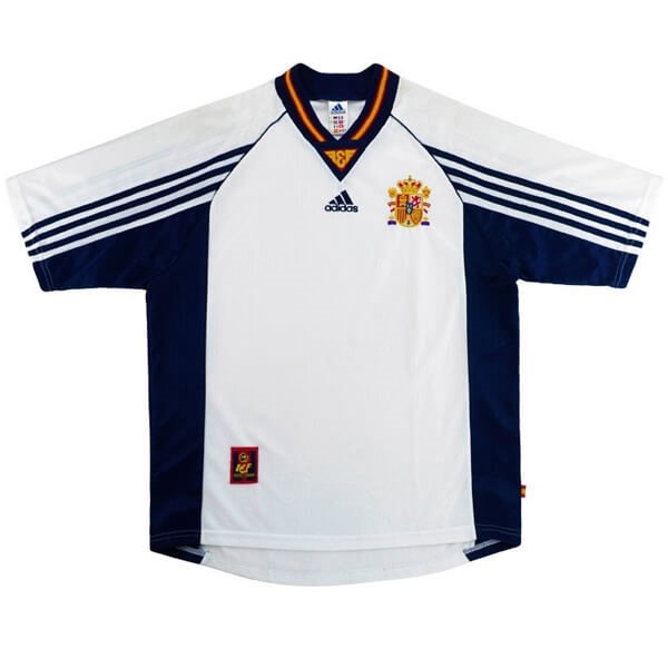 Camiseta España Segunda equipación Retro 1998 Blanco